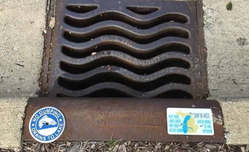 Marked Storm Drain, Dickenson Elementary project